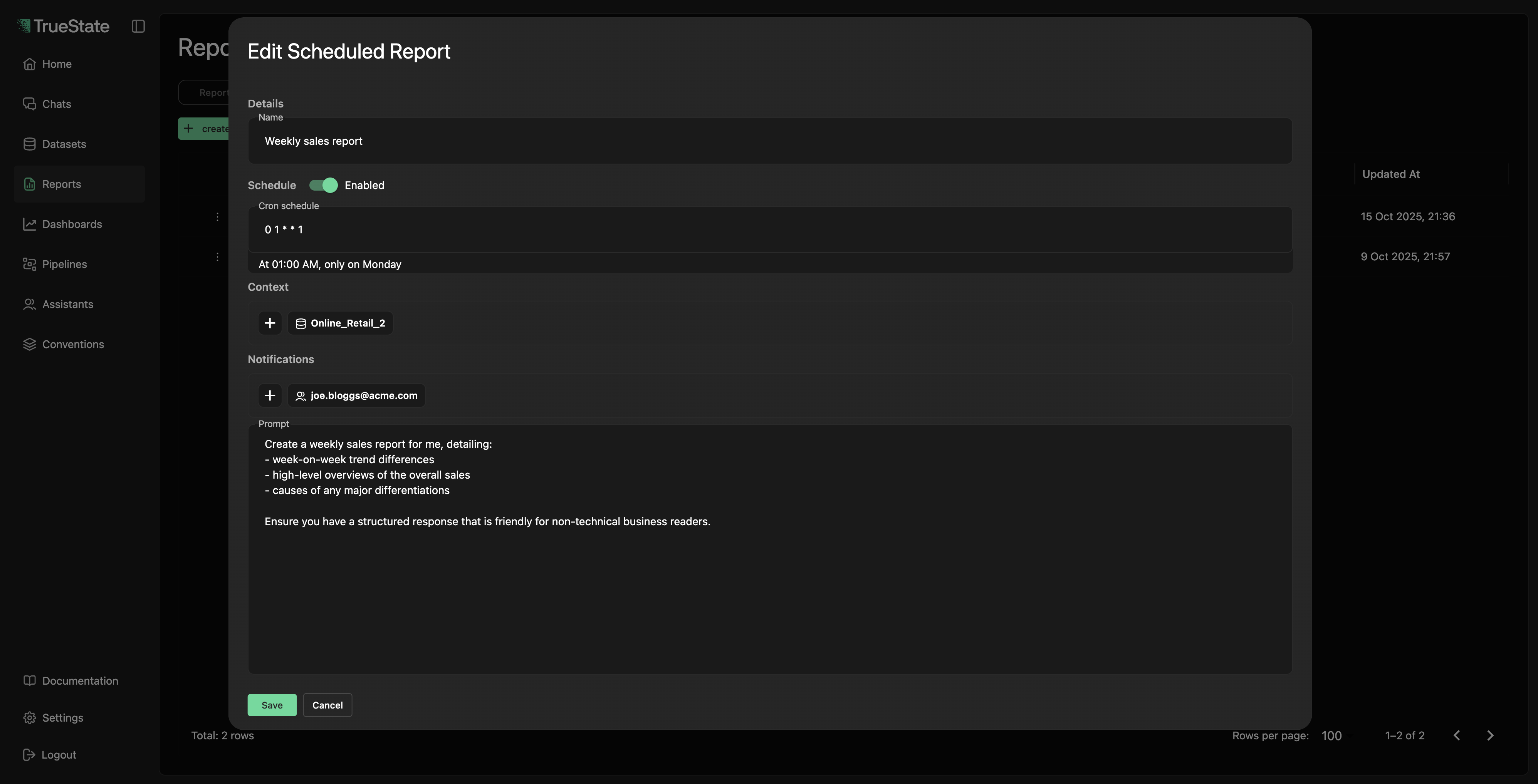 On-demand data analysis